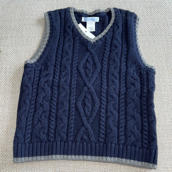 Janie and Jack Other - Janie & Jack Navy/Gray Sweater Vest